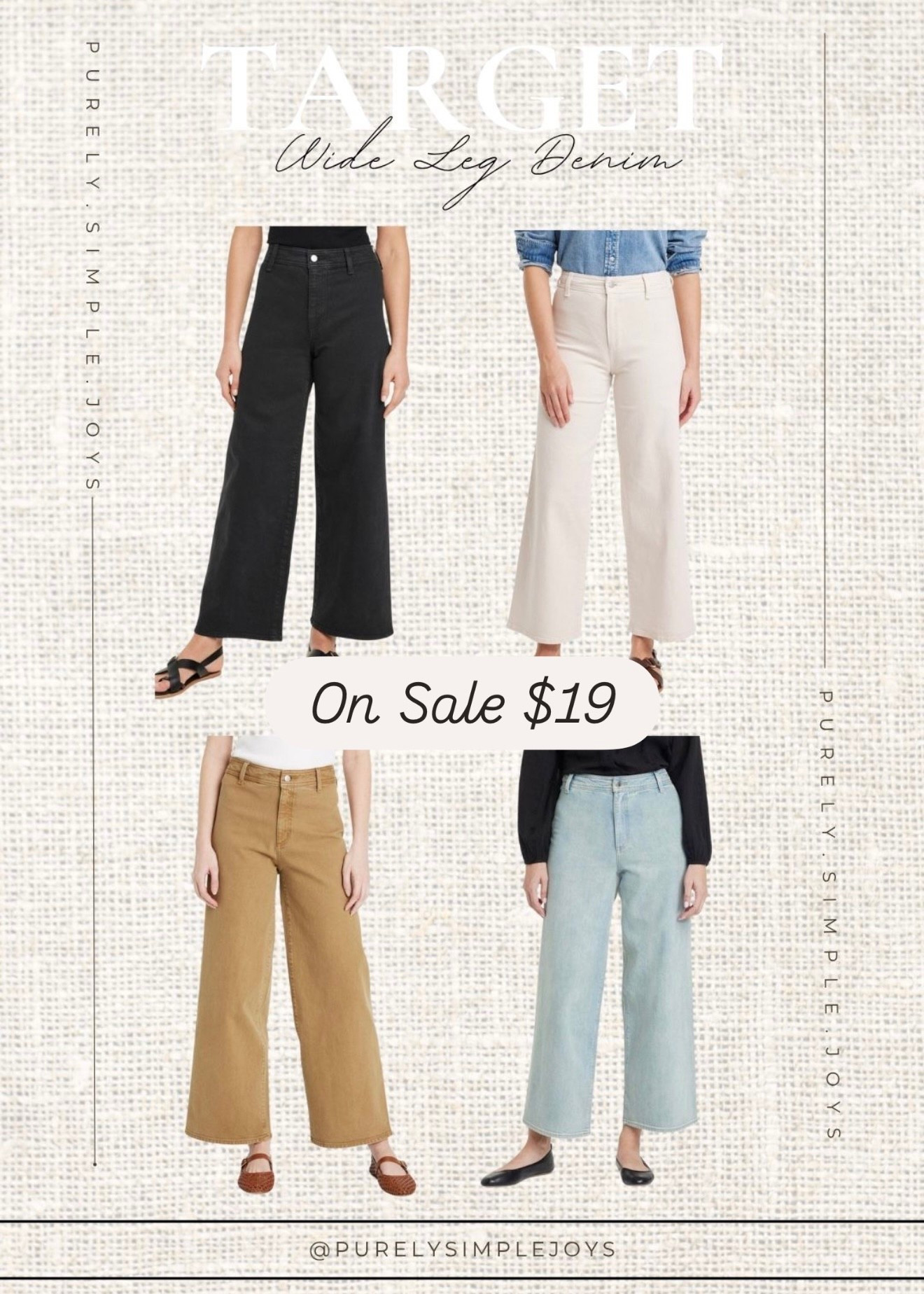 Target high rise wide leg jeans on sale $19

#LTKFindsUnder50 #LTKSeasonal #LTKSaleAlert