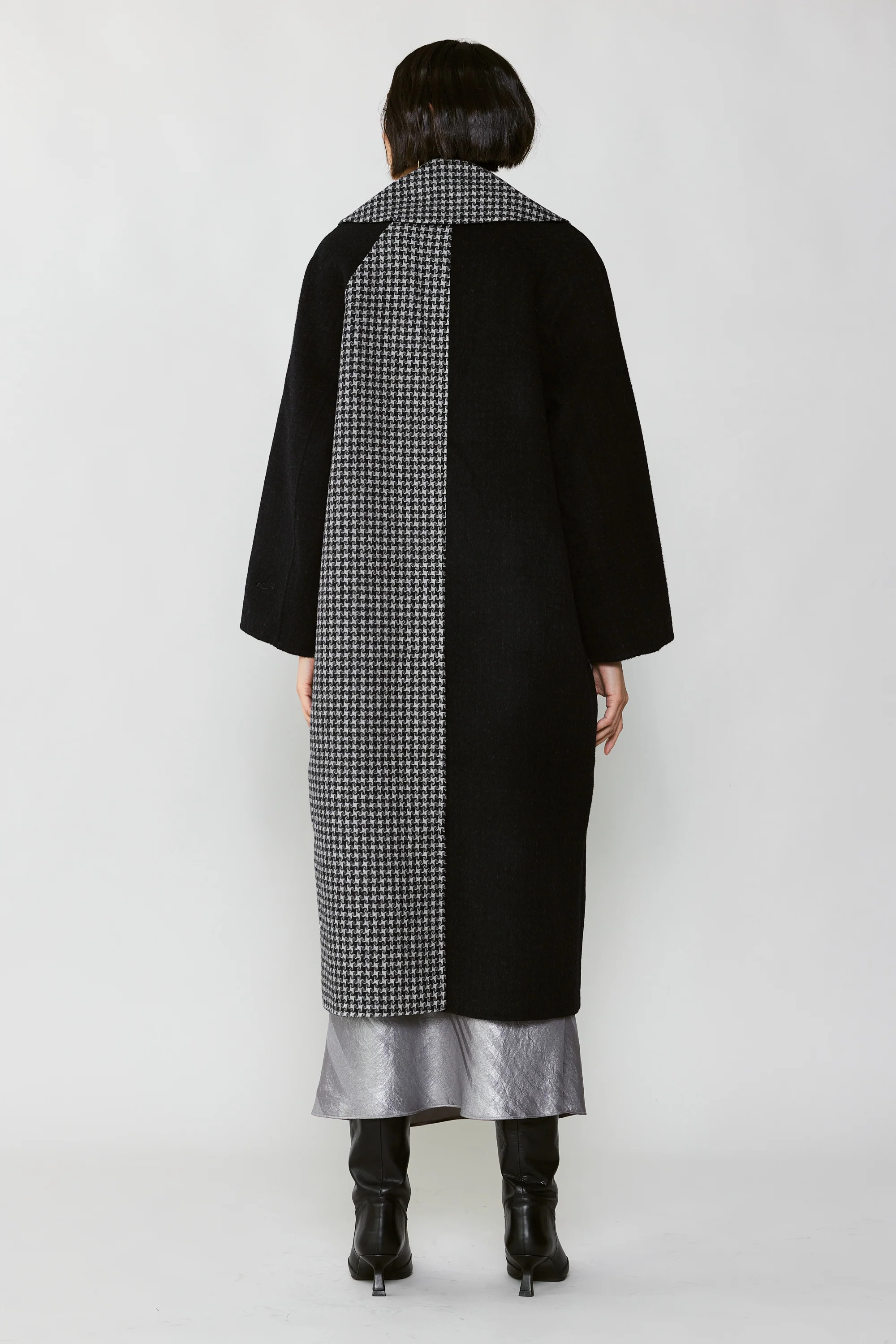 Houndstooth
Oversized
Wool
Coat | Current Air