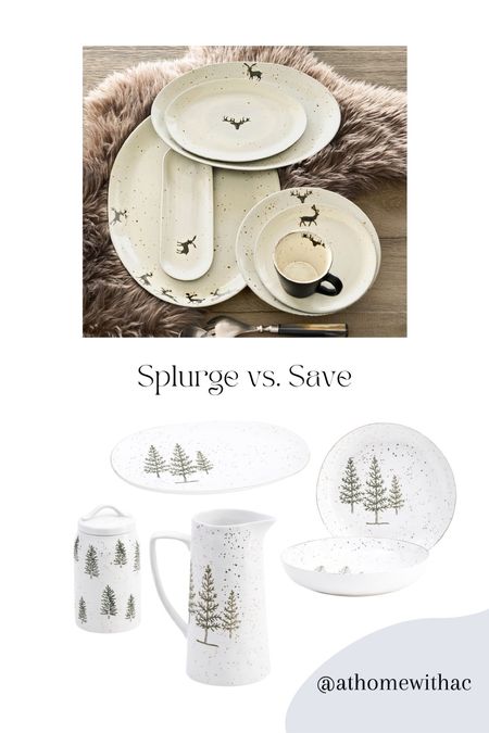 Splurge vs. save speckled ceramic holiday serveware 🌲✨

#LTKhome #LTKHoliday #LTKSeasonal