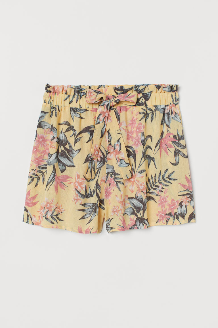 H & M - Shorts with Ties - Yellow | H&M (US + CA)