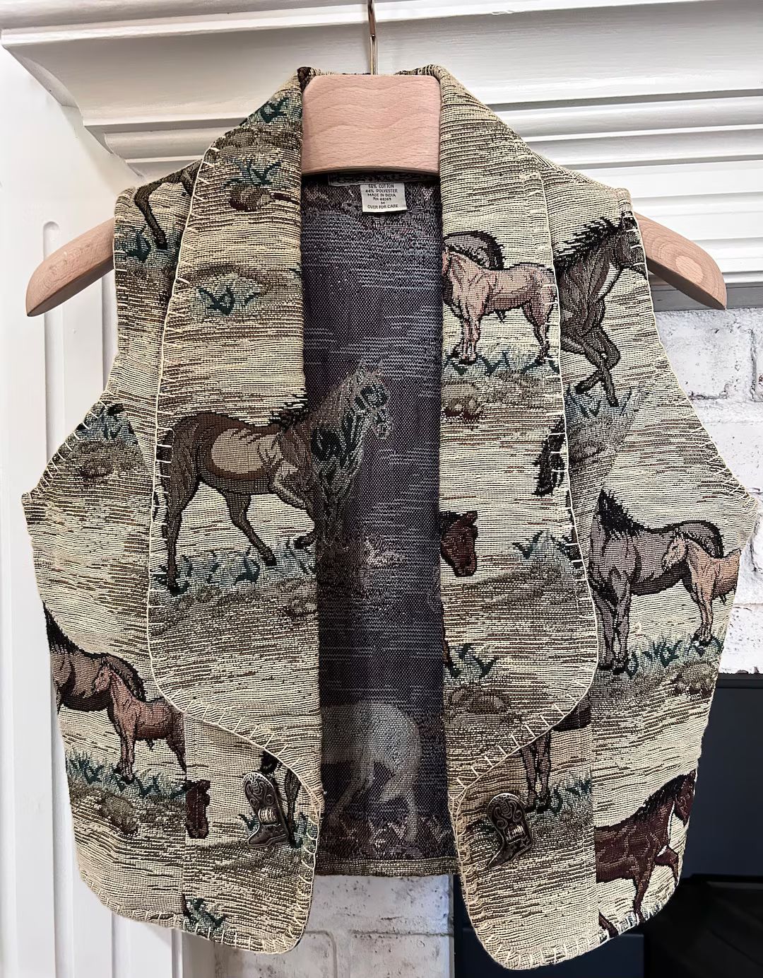 Southwest Canyon Vest Horse Vest Western Tapestry Vest Rodeo Wear Cowgirl Clothing - Etsy | Etsy (US)