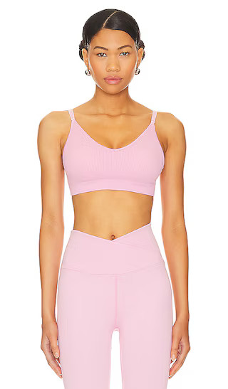 Destiny Seamless Triangle Sports Bra in Candy Pink | Revolve Clothing (Global)