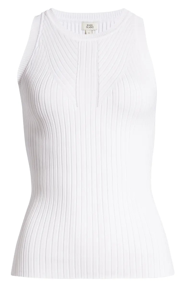 River Island Rib Sleeveless Sweater | Nordstrom | Nordstrom