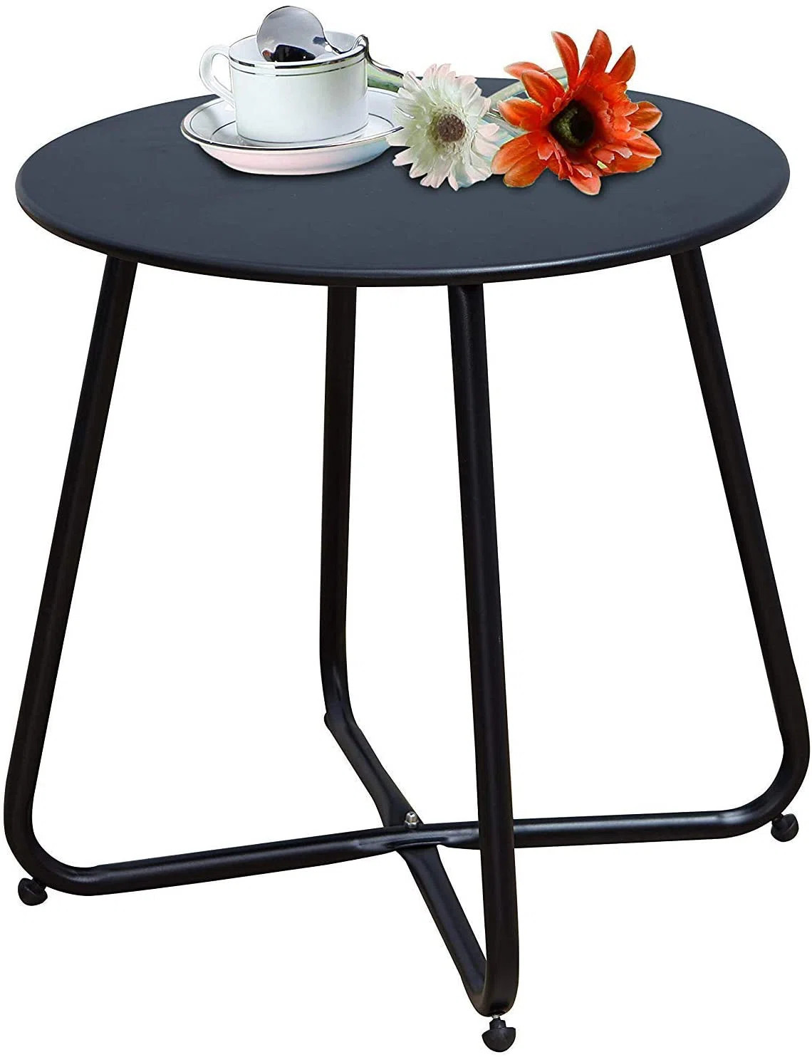 Ebern Designs Steel Patio Side Table, Weather Resistant Outdoor Round End Table & Reviews | Wayfa... | Wayfair North America