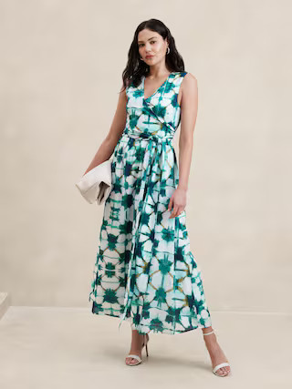 Voile Wrap-Waist Maxi Dress | Banana Republic Factory