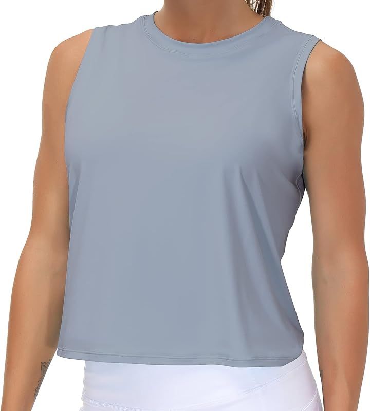 THE GYM PEOPLE Women's Workout Tops in Ice Silk Quick Dry Sleeveless | Amazon (US)