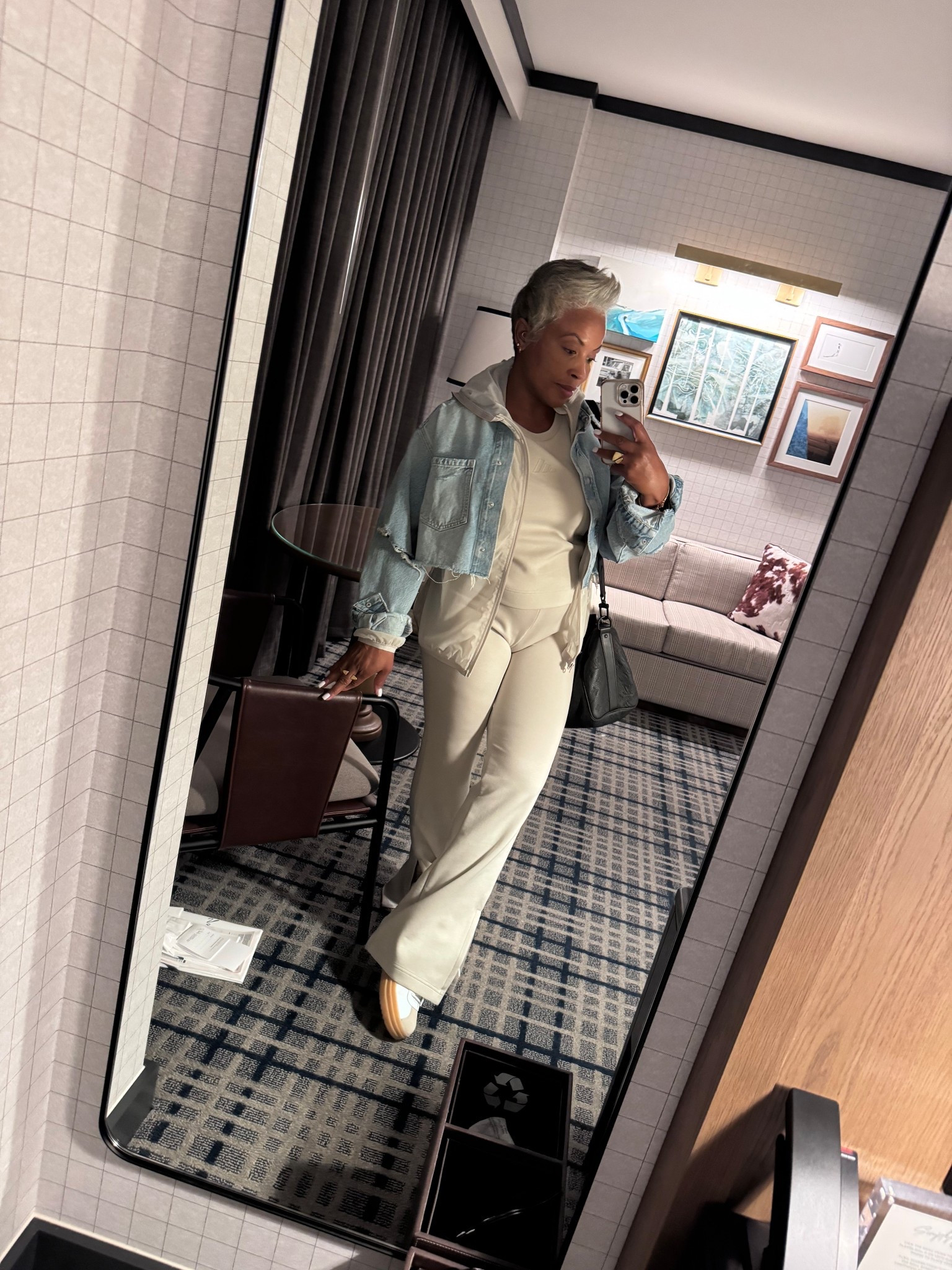 Adding a cute cropped denim jacket from Zara💙🤍

For sizing reference: I'm 5'2 | 150lbs | ftts | wearing a medium

Disclaimer: Limited stock—linked similar finds! ✨🫶🏽

#fashion #outfitinspo #traveloutfit #midlifemusthave #travelinstyle #flyageless  #silverhair #pixiecut #shorthairstyle #midlife #ootd #outfitcheck  #fashionover40 #fashionover50 #midlifejourney #xojalonda

#LTKTravel #LTKStyleTip #LTKOver40