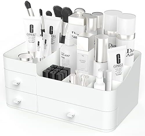 Makeup Organizer Storage with Drawers, Cosmetic Display Case for Brushes, Lotions, Perfumes, Eyeshad | Amazon (US)