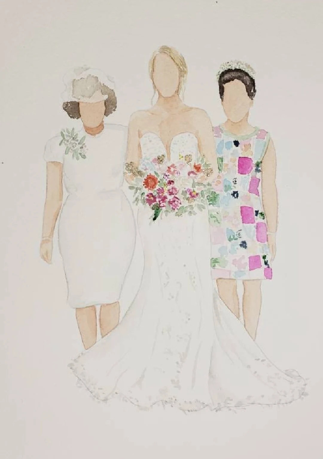 Watercolor Wedding Painting, Custom Wedding Portraits, Generation Wedding Gift, Watercolor Painti... | Etsy (US)