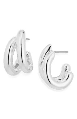 Jenny Bird Florence Hoop Earrings in High Polish Silver at Nordstrom | Nordstrom