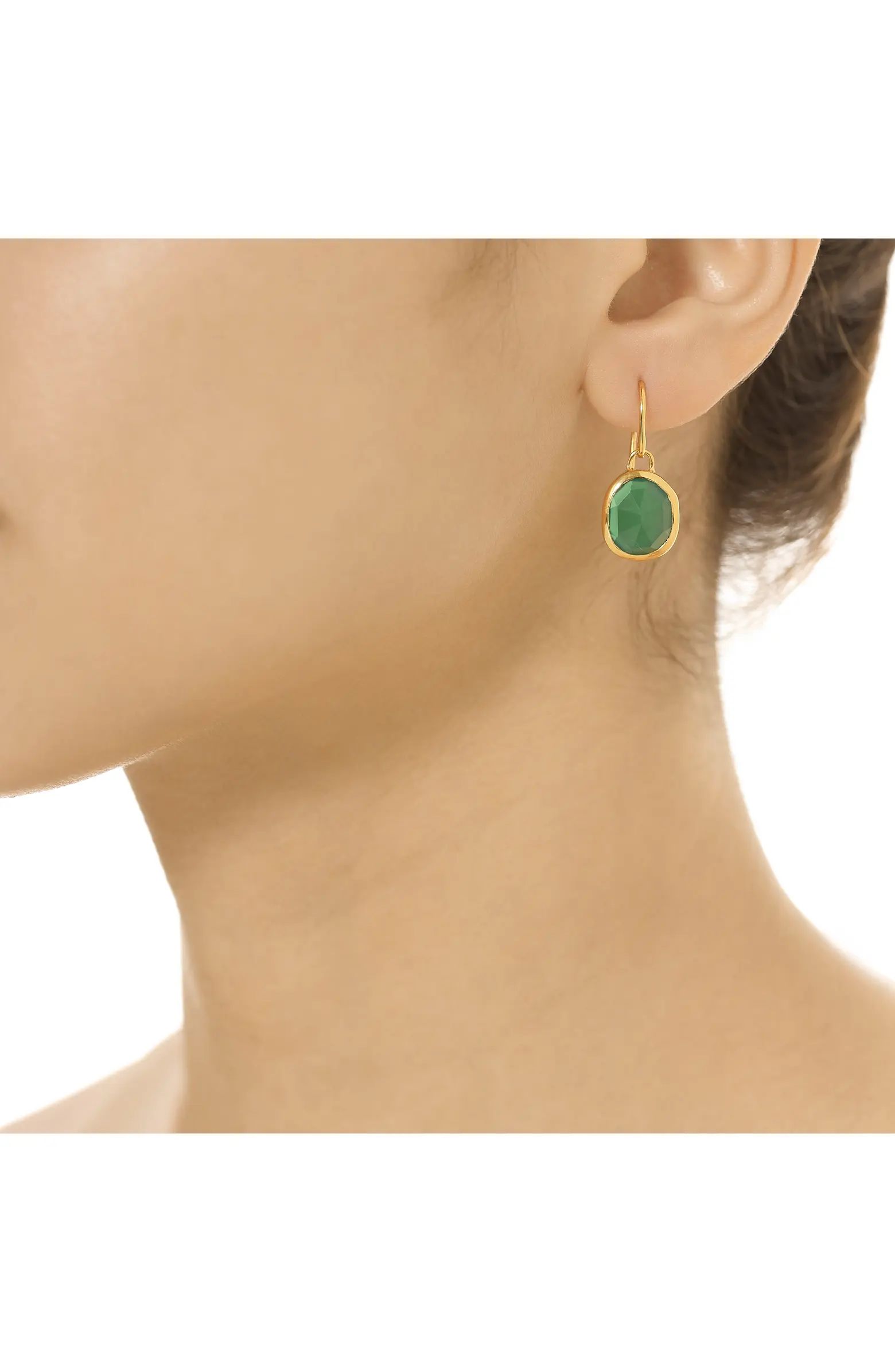 Siren Bezel Set Onyx Earrings | Nordstrom