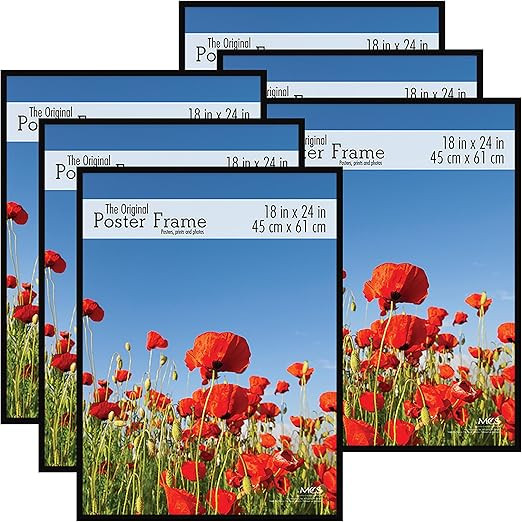 MCS 65670 Original Poster Frame, 18 x 24 Inch, Black, Set of 6 | Amazon (US)