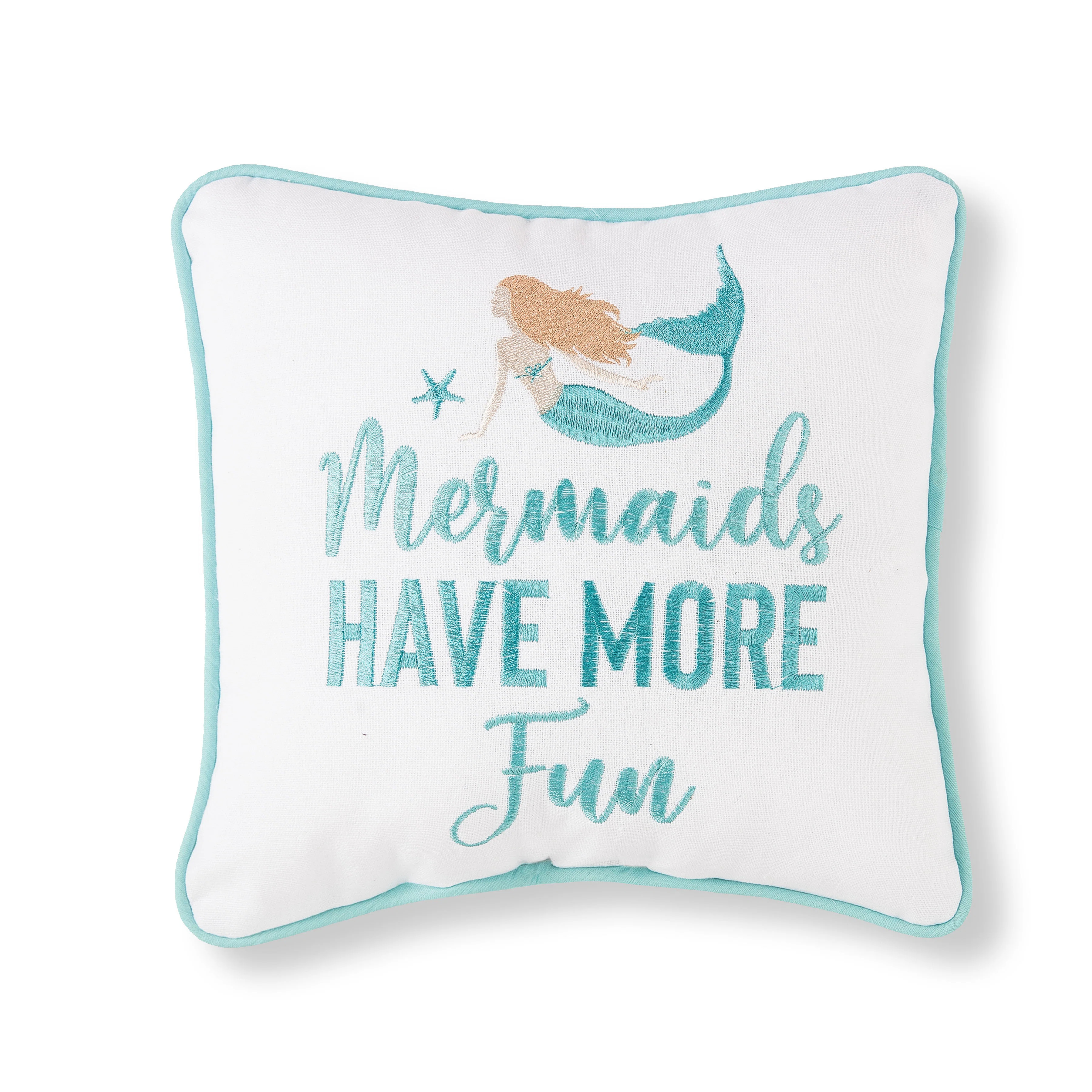 Mermaids Have More Fun Embroidered Throw Pillow | Wayfair North America