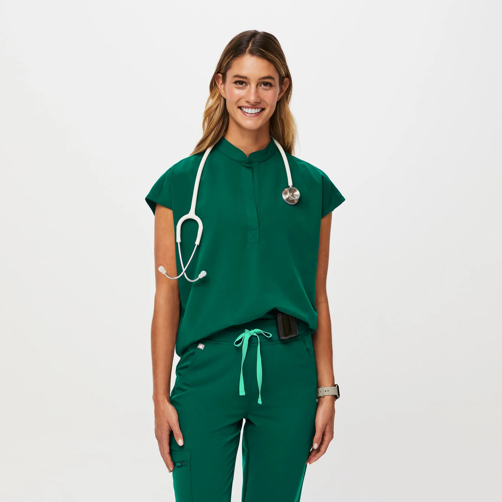 Women's Rafaela Oversized Scrub Top™ - Hunter Green · FIGS | FIGS