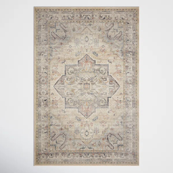 Vega Performance Ivory/Gray/Light Beige Rug | Wayfair North America