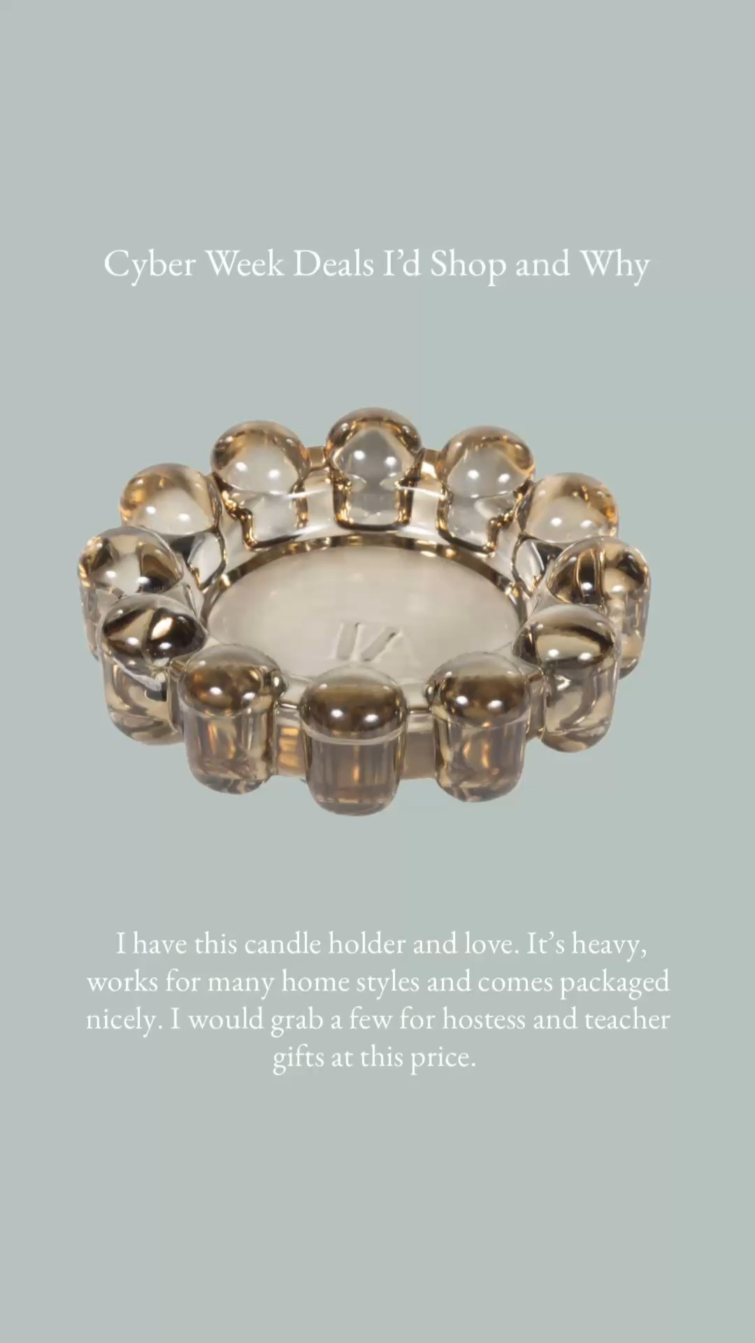 Cyber week deal I wouldn’t pass on! These candle holders make great hostess gifts, favorite things party gift and teacher gifts. Just over $20 during the sale 

#LTKGiftGuide #LTKHome #LTKCyberWeek