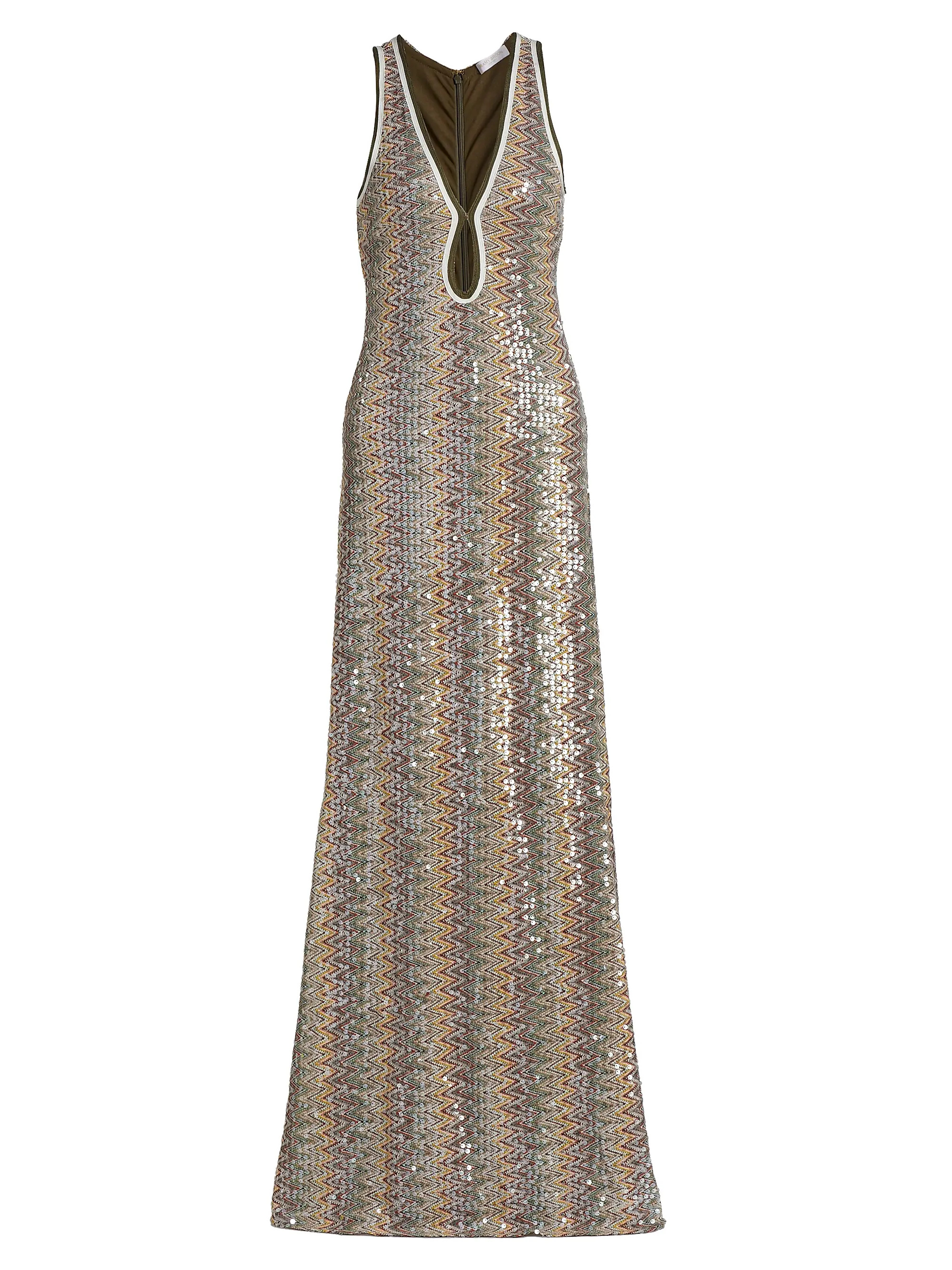 Lilia Sequin Chevron Knit Maxi Dress | Saks Fifth Avenue