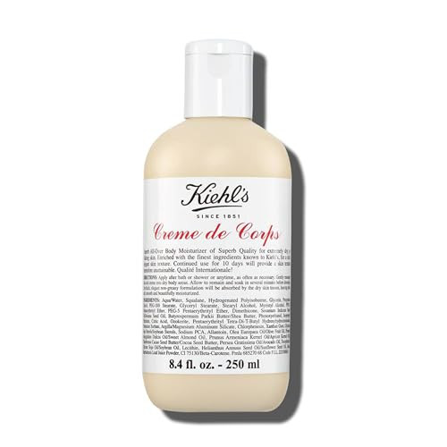 Kiehl's Crème De Corps Body Lotion, Moisturizer With Shea Butter and Cocoa Butter, Daily Moisturizing Cream For All Skin Types, Including Extremely Dry Skin, Synthetic Fragrence-Free, For Men & Women | Amazon (US)