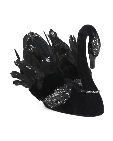 14in Embellished Swan Decor | TJ Maxx