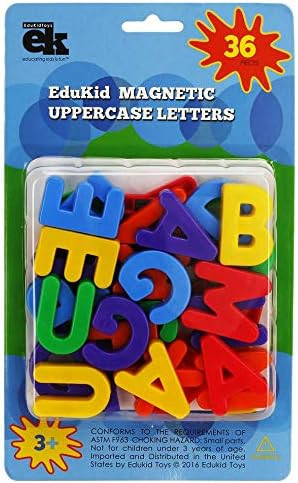 EduKid Toys 36 MAGNETIC UPPERCASE ALPHABET LETTERS (Blister Card) | Amazon (US)