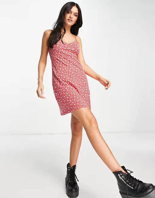 Hollister cami dress in red floral | ASOS (Global)