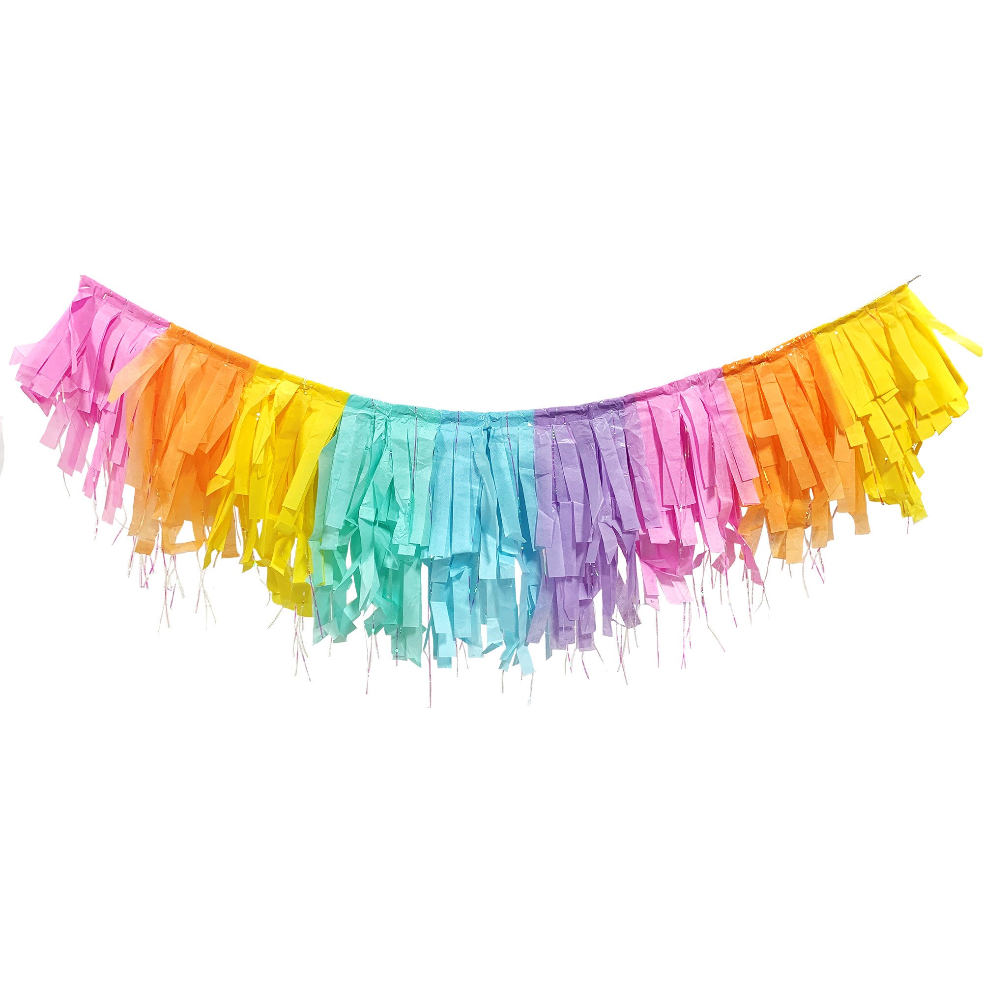 Pastel Tissue Garland 72" Multicolor Party Decoration by Way to Celebrate | Walmart (US)