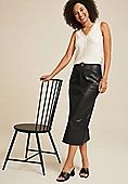 Faux Leather High Rise Midi Skirt | Maurices