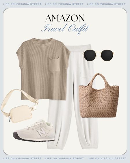 On the hunt for the perfect cozy travel outfit? Look no further than these cute travel outfit ideas from Amazon! Includes a sweater/jogger set, neutral sneakers, neutral woven bag, crossbody bag, and cute sunnies!
.
#ltktravel #ltkfindsunder50 #ltkfindsunder100 #ltksalealert #ltkover40 #ltkmidsize #ltkseasonal #ltkitbag #ltkshoecrush

#LTKtravel #LTKSeasonal #LTKfindsunder50