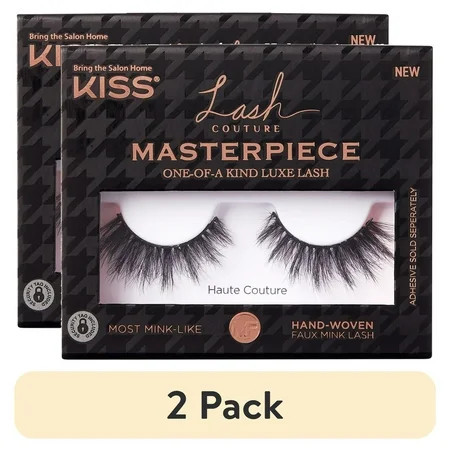 (2 pack) KISS Lash Couture Masterpiece Hand-Woven False Eyelashes Haute Couture 1 Pair | Walmart (US)