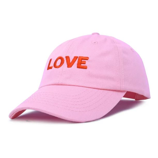 DALIX Custom Embroidered Hats Dad Caps LOVE Stitched Logo Hat in Light Pink - Walmart.com | Walmart (US)
