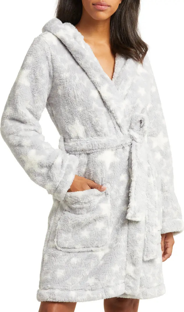 Aarti Faux Shearling Hooded Robe | Nordstrom