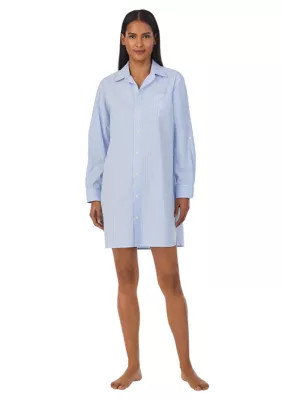 Lauren Ralph Lauren Women's Signature Long Sleeve His Shirt Sleepshirt | Belk