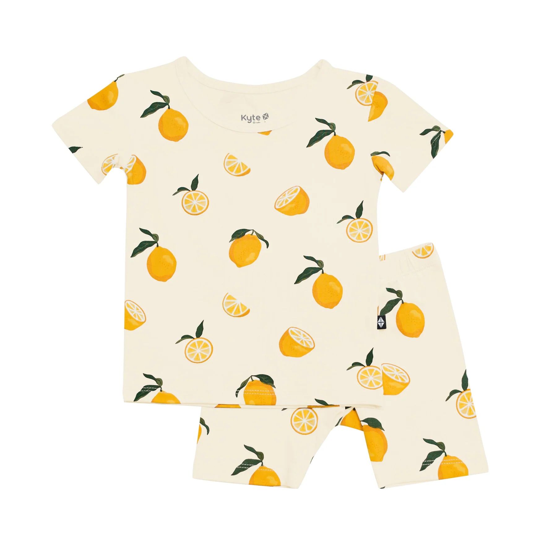 Short Sleeve Pajamas in Lemon | Kyte BABY