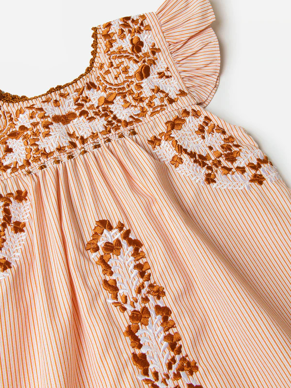 Six Honeybees Girls' Flutter Sleeve Puebla Dress | Saint Bernard