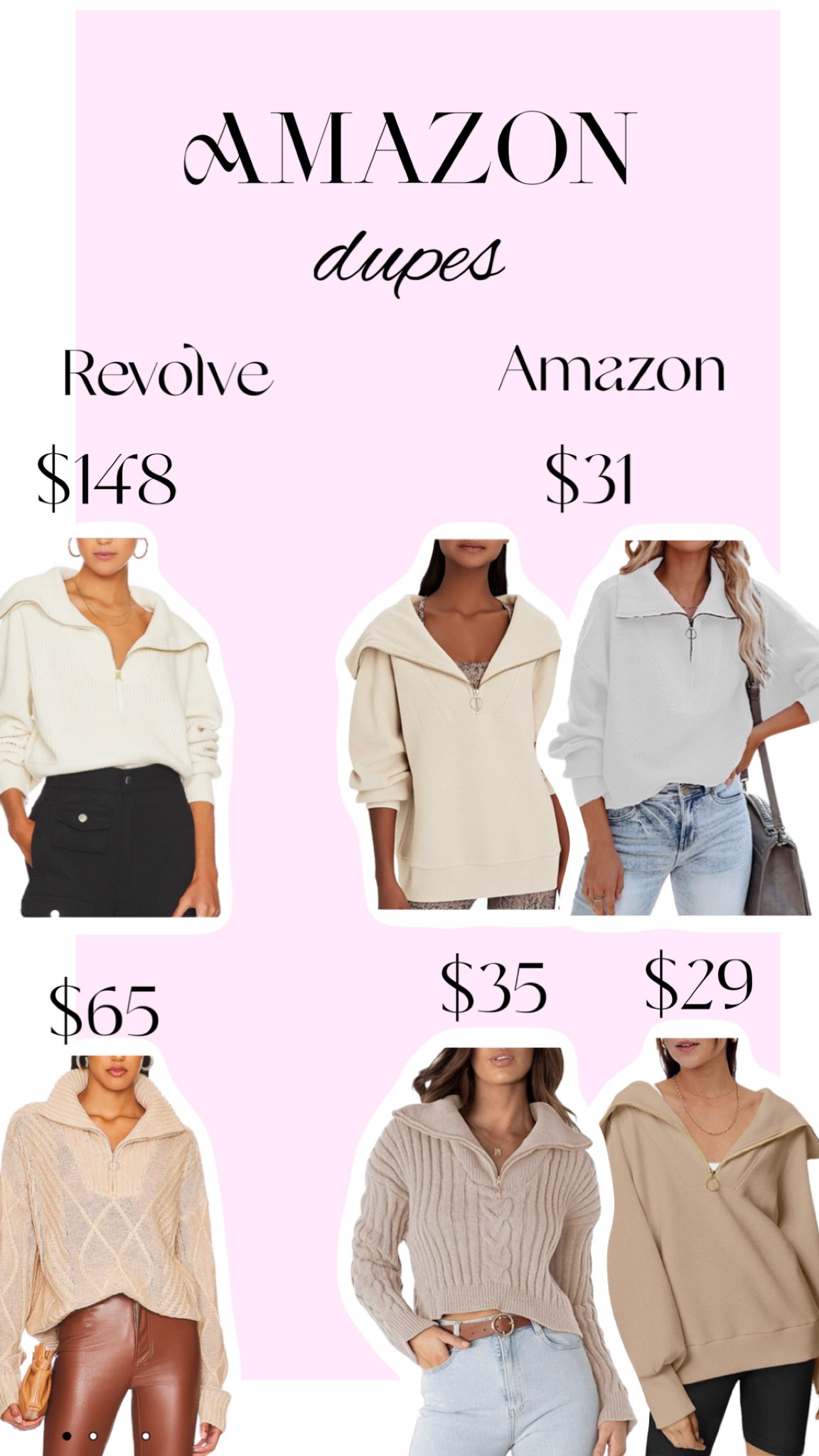 The cutest transitional sweater with SO many dupe options! For all of my Amazon dupe girlies ✨ 

#LTKFind #LTKunder50 #LTKsalealert