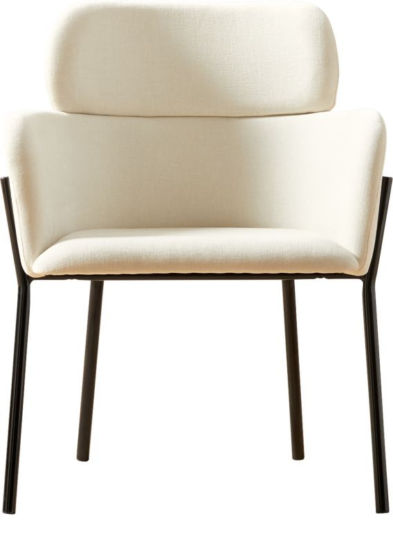 Azalea Upholstered Cream Performance Fabric Dining Chairs Set of 4 + Reviews | CB2 | CB2