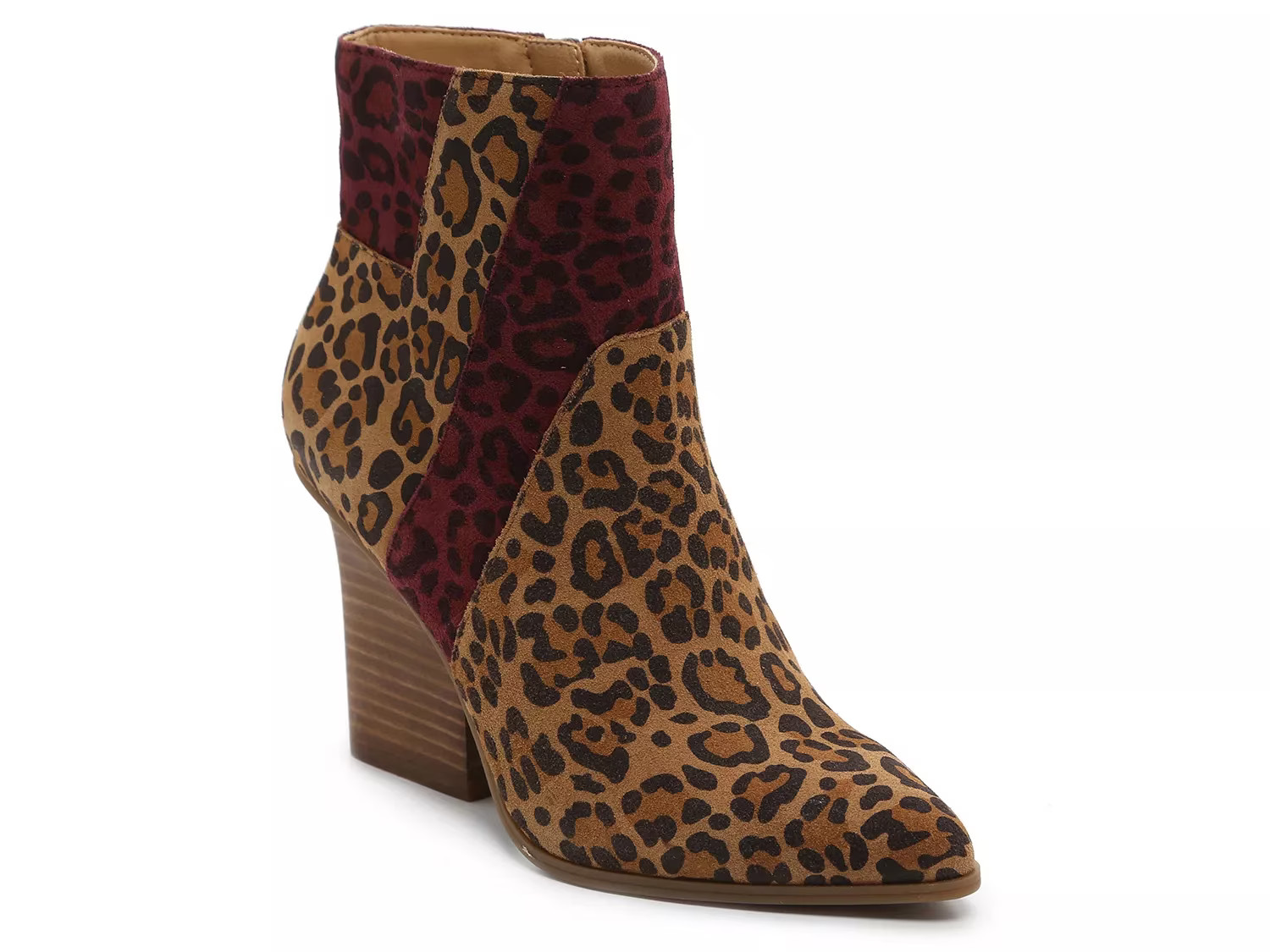 Crown Vintage Briony Bootie | Women's | Brown/Black Leopard Print Suede | Size 7.5 | Boots | Block | | DSW
