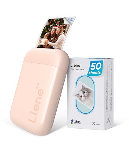 Liene Photo Printer, 2x3 Mini Instant Portable Color Mono Picture Printer w/ 50 Zink Adhesive Paper, Bluetooth 5.0, Compatible w/iOS & Android, Small Photo Maker for iPhone, Smartphones, Pink | Amazon (US)