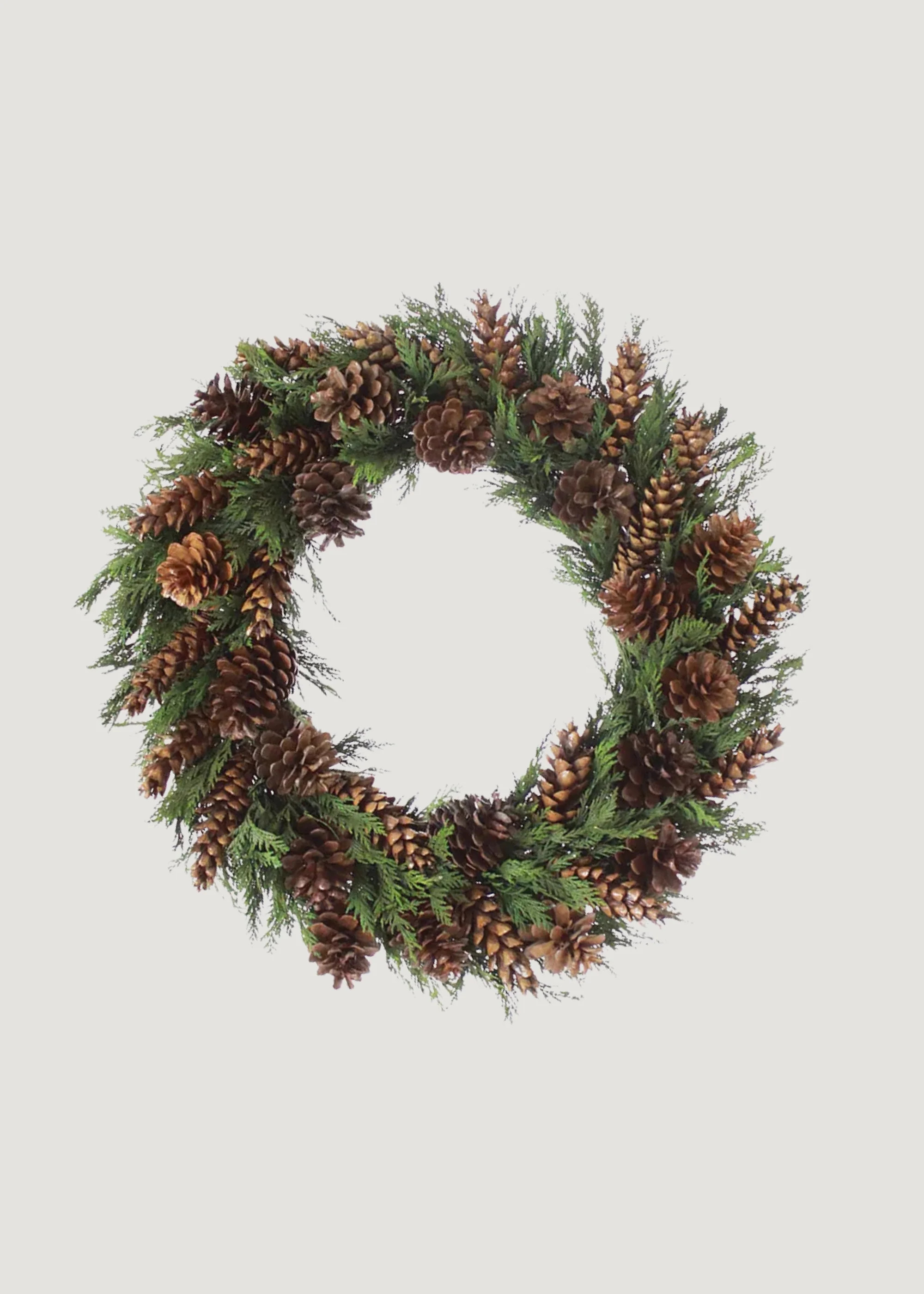 Preserved Cedar Wreath with Pine Cones | Winter Wreaths at Afloral | Afloral