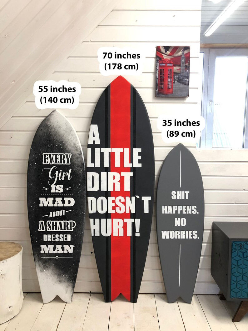 Surf Decor Surfer Gifts Surfboard Wall Hawaiian Gifts Beach | Etsy | Etsy (US)