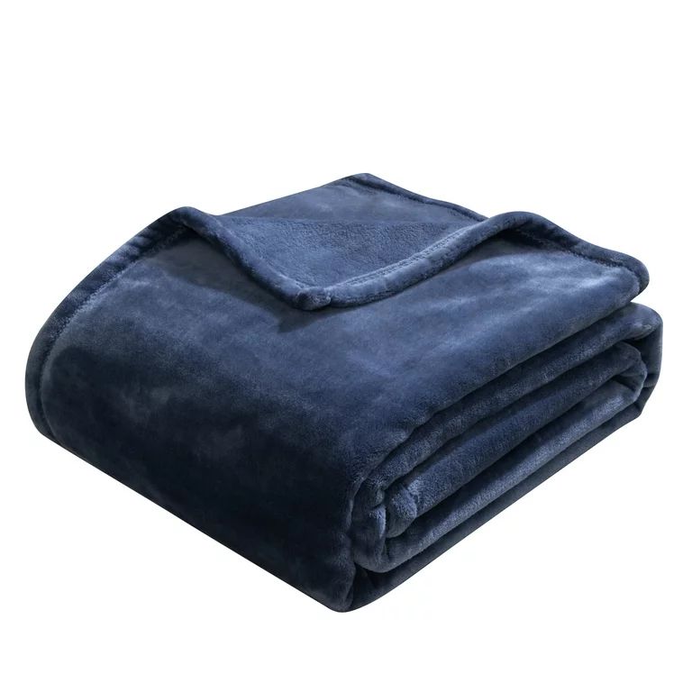 Better Homes & Gardens Polyester Velvet Plush Throw, Washed Indigo, 50" x 72", Suitable for Adult | Walmart (US)