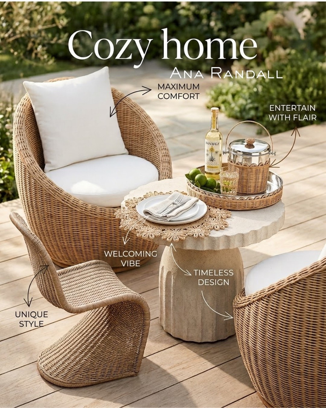 Create your dream outdoor sanctuary! it Bringing inside comfort outdoors with woven textures, warm neutral tones, and timeless entertaining essentials.
From the ultra-cozy swivel papasan chairs to the unique sculptural dining accent chair, every piece adds so much charm to patio season!

Xoxo
Ana Randall💗

#LTKsale #LTKspring #LTKhome