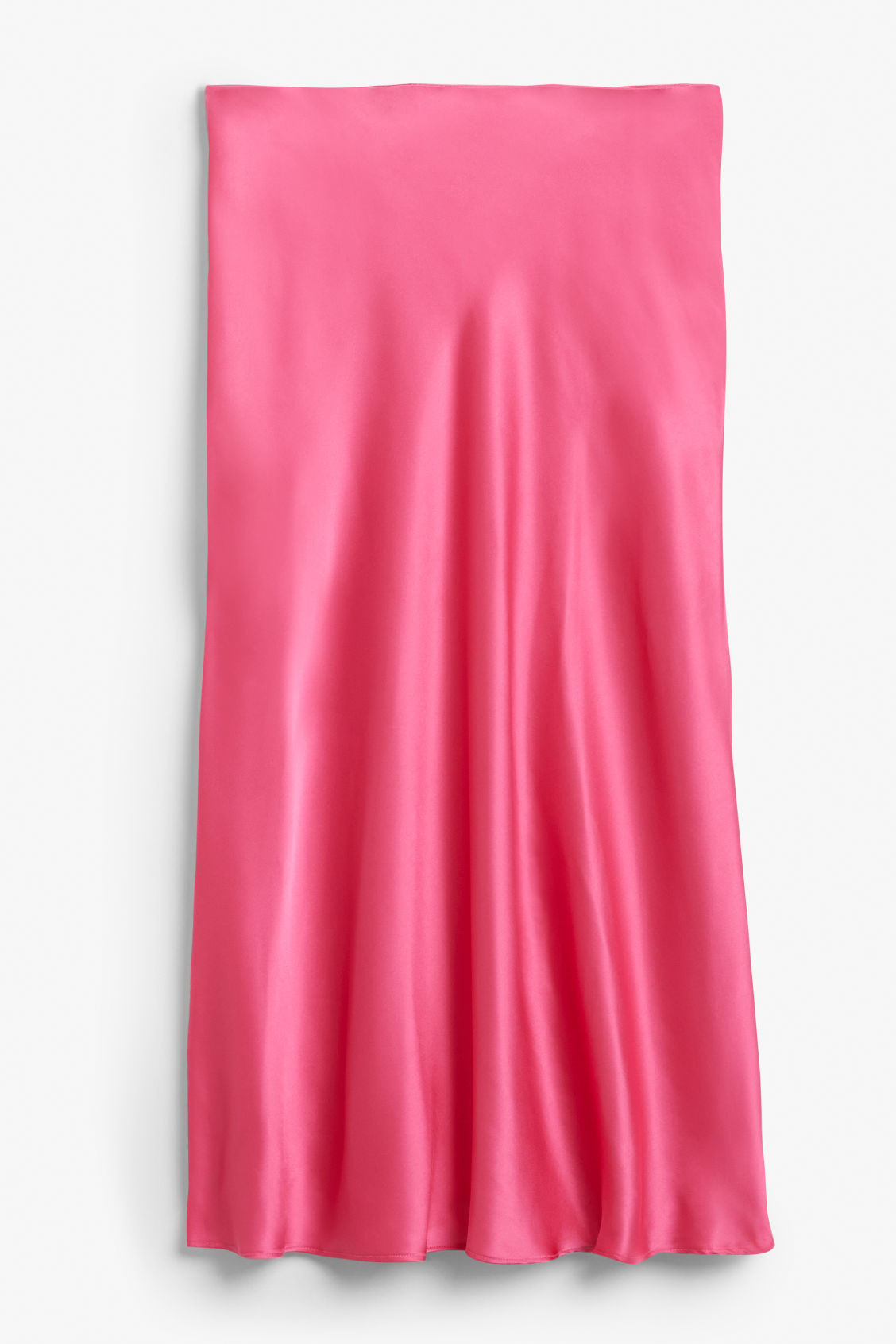 Satin midi skirt - Pink | Monki