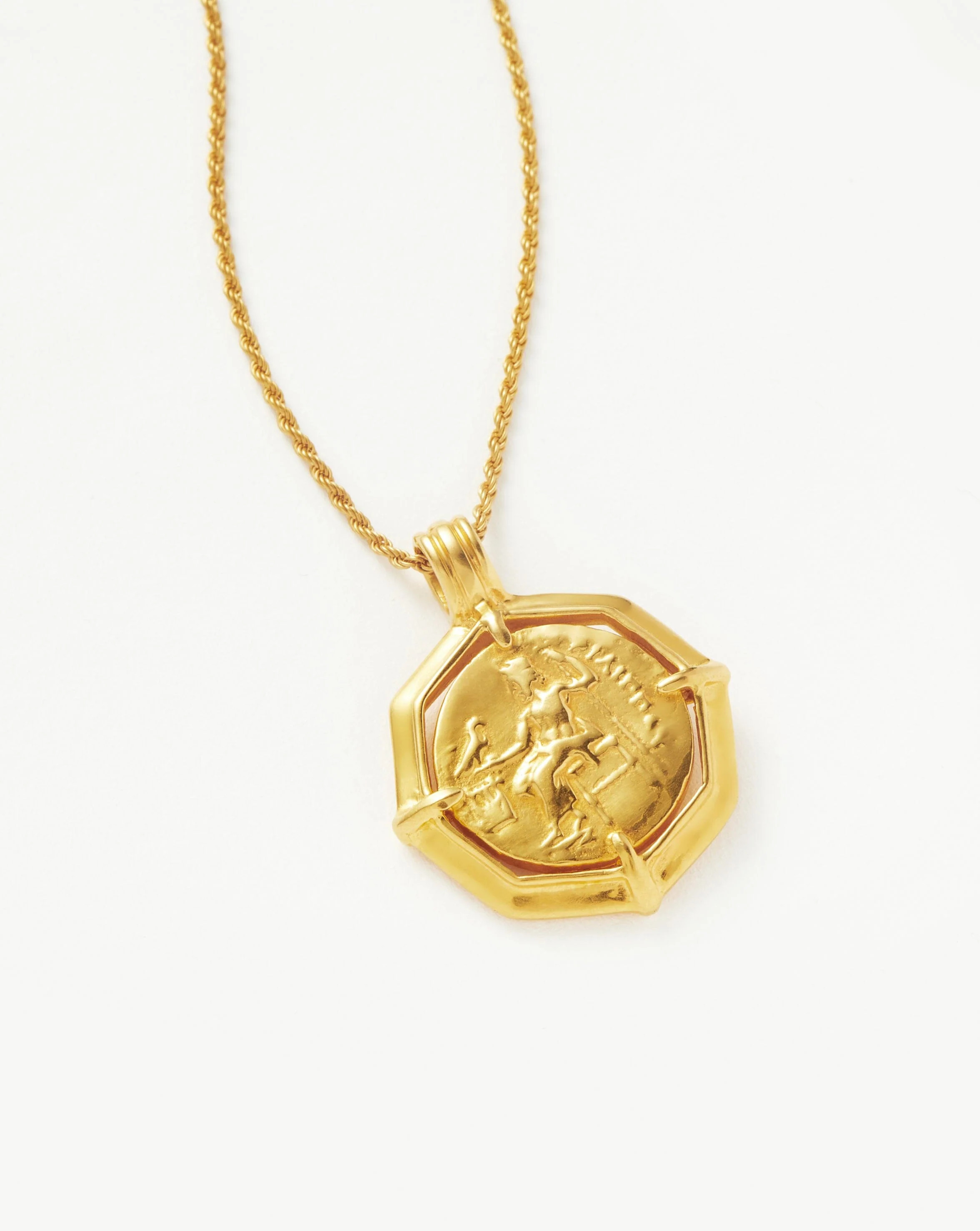 Lucy Williams Engravable Octagon Medallion Coin Necklace | 18ct Gold Plated | 18ct Gold Plated | ... | Missoma UK