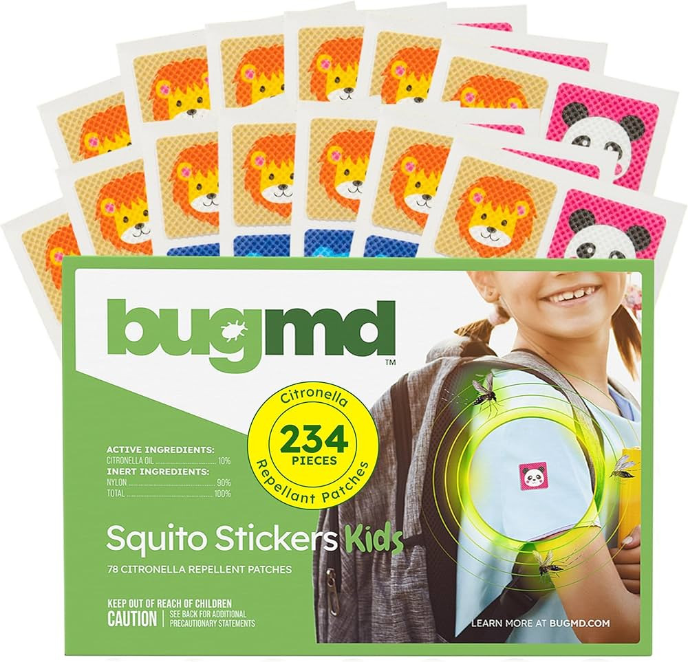 BugMD Squito Stickers Mosquito Repellent Patch Stickers for Kids (234 Patches), Safe & Effective ... | Amazon (US)