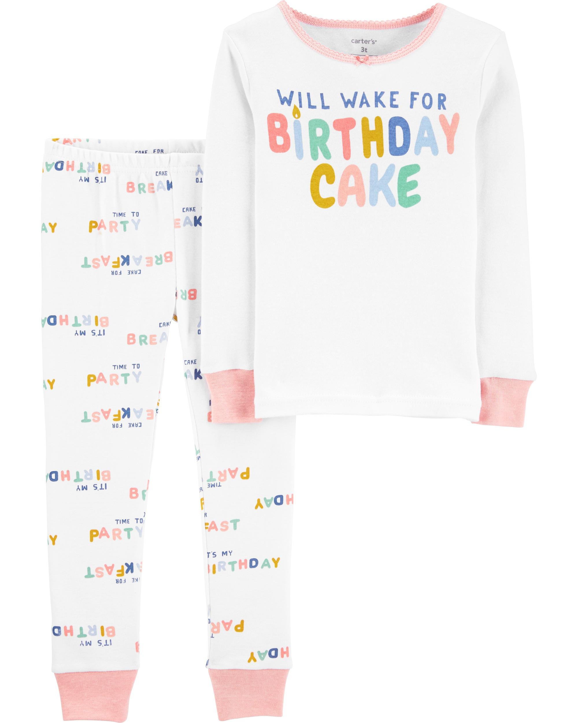 2-Piece Birthday Cake Snug Fit Cotton PJs | Carter's