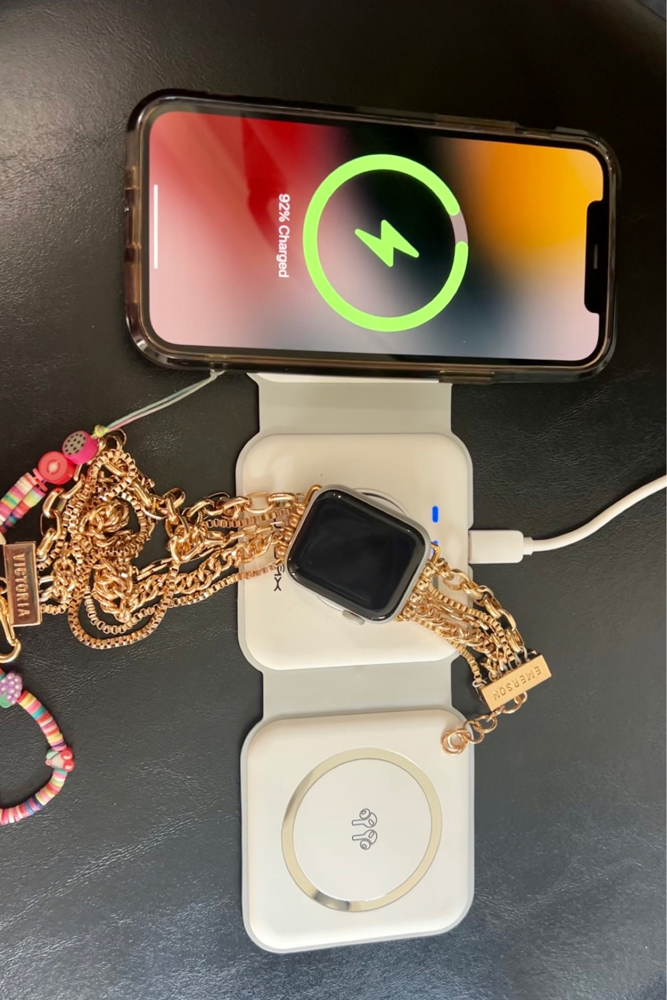 Amazon Travel Charger 
iPhone charger
AirPods charger 
Apple Watch charger 

Gift ideas, gender neutral gift ideas, travel gift ideas, white elephant gift ideas
#white #elephant 

#travel #traveloutfit #airport #plane #airplane #car #train #cruise #flight travel style, travel fashion, airport outfit, airport style, airport fashion, airport fit, travel fit, travel look, airport look 

#LTKfindsunder50 #LTKGiftGuide #LTKtravel