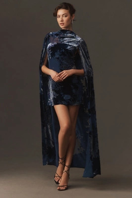 BHLDN Velvet Caped Mini Dress | Anthropologie (US)