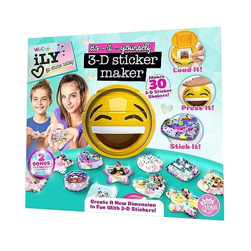 ACTIVITY KINGS ILY DIY 3D Sticker Maker – Arts & Crafts Kit for Kids Ages 6+ | Makes 30 Custom Stickers Fun & Creative Toy Gift for Boys & Girls | Amazon (US)