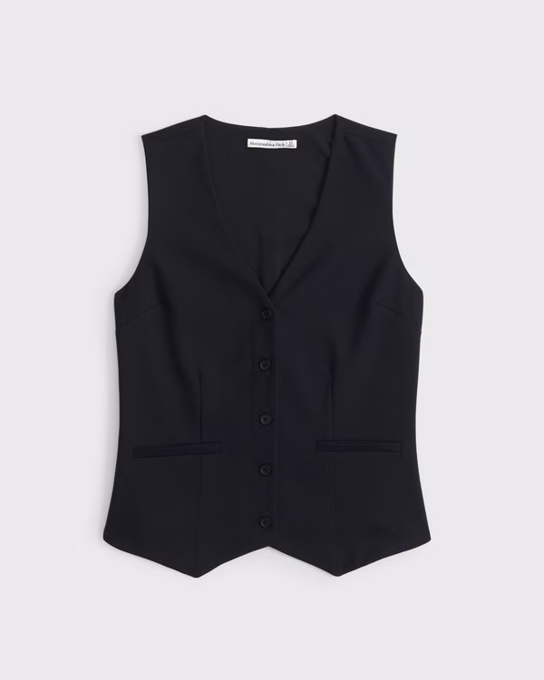 Women's Easy Tailored Vest | Women's New Arrivals | Abercrombie.com | Abercrombie & Fitch (US)